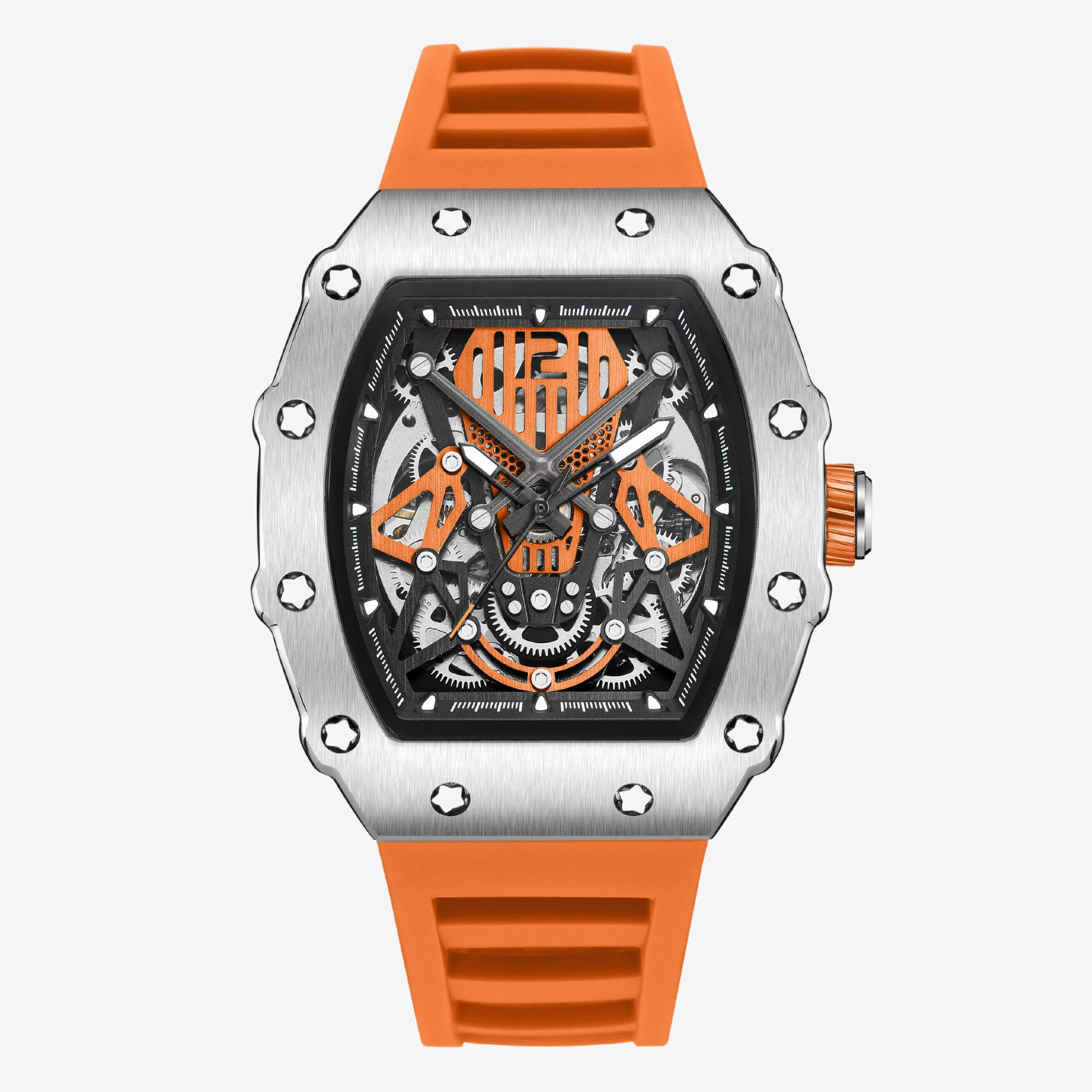 ChronoSport Orange - Automatic Skeleton Sport Watch