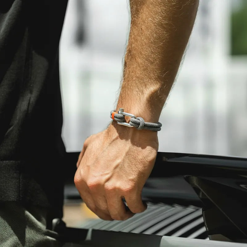 Gray Strand Rope Bracelet