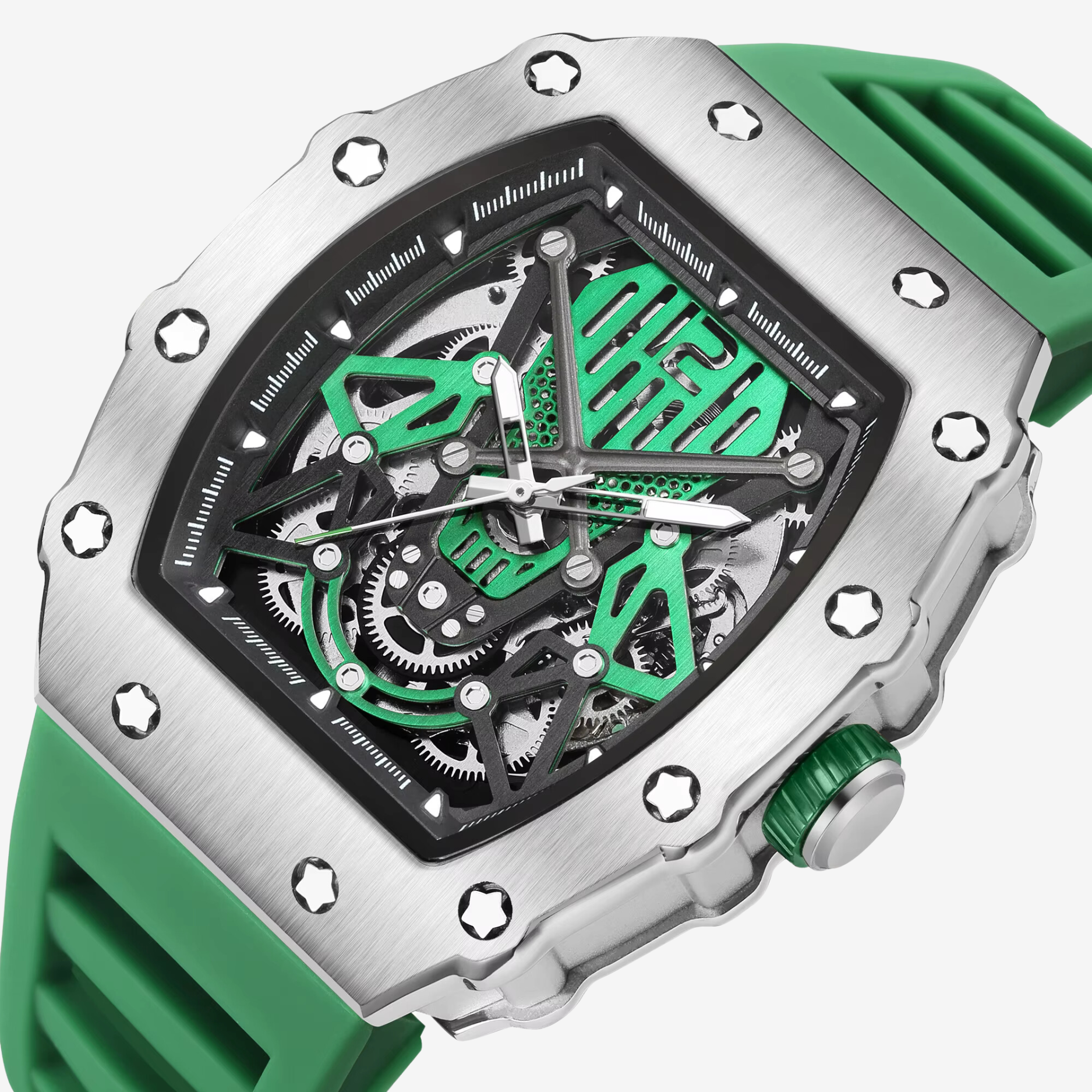 ChronoSport Green - Automatic Skeleton Sport Watch